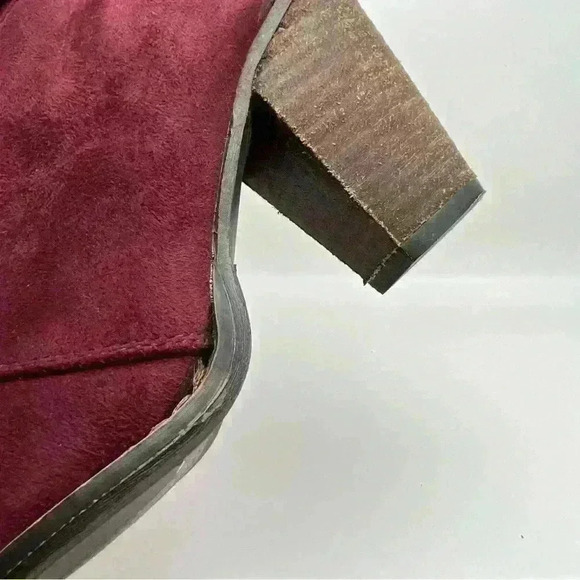 Cato Maroon Suede like Fabric Ankle Boots 
Size 7 - Picture 2 of 14